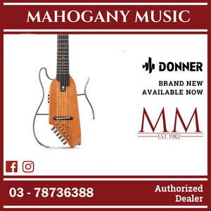 Donner EC1781 HUSH-I Acoustic Electric Guitar, Mahogany