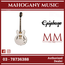 Epiphone Emily Wolfe "White Wolfe" Sheraton Semi-Hollow Electric Guitar, Case Included - Aged Bone White