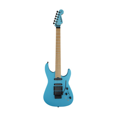 [PREORDER] Jackson USA Signature Phil Collen PC1 Matte Electric Guitar, Caramelized Flame Maple FB, Matte Blue