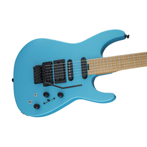[PREORDER] Jackson USA Signature Phil Collen PC1 Matte Electric Guitar, Caramelized Flame Maple FB, Matte Blue