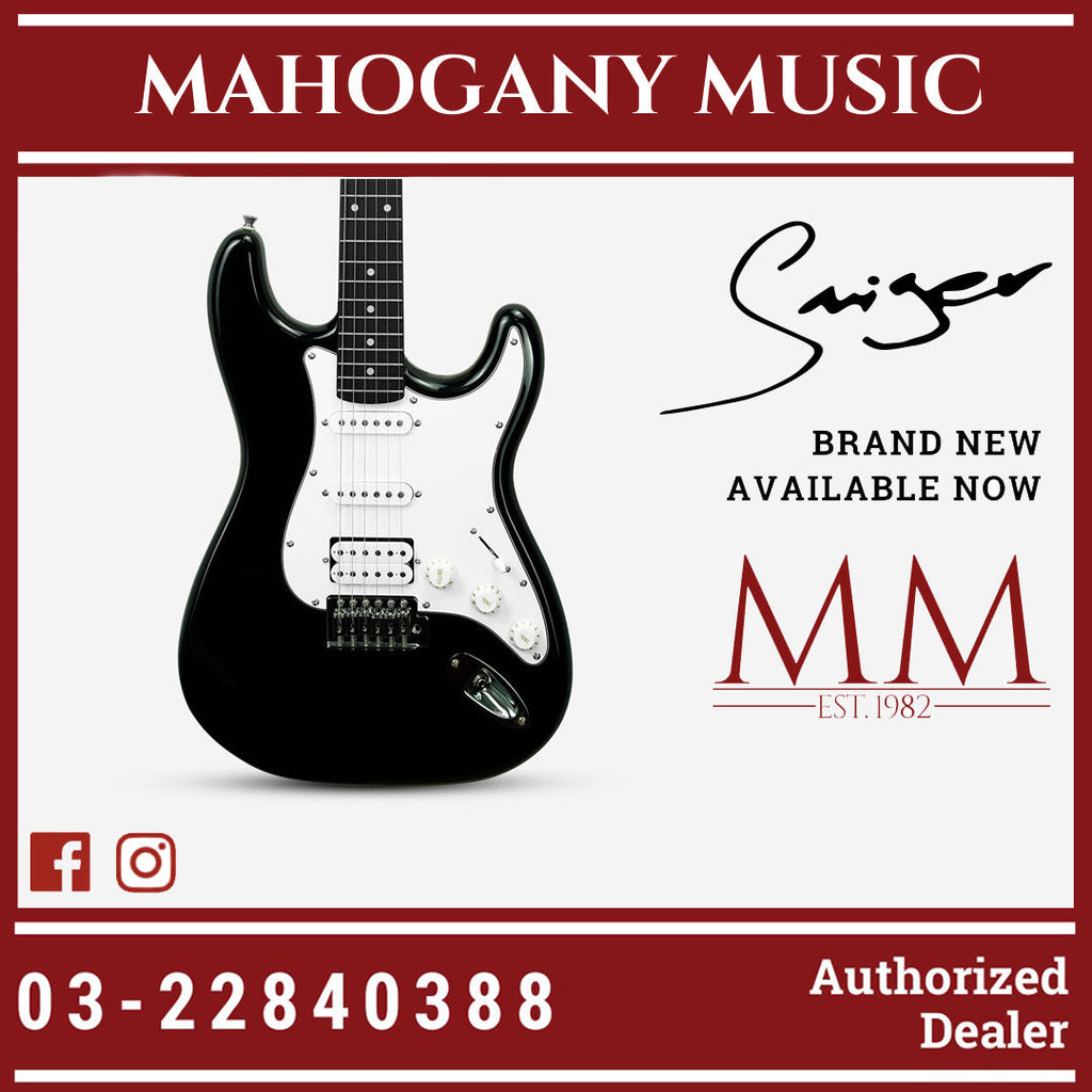Smiger L-G1m-H Strat HSS Black Electric Guitar