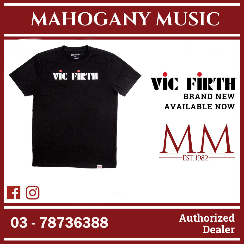 Vic Firth Camiseta con Logotipo, Negro, Large Vic Firth Camiseta con Logotipo, Negro, Large