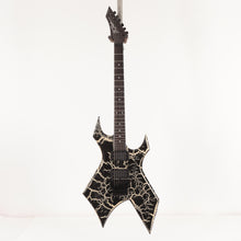 B.C. Rich Warlock Legacy with Floyd Rose Electric Guitar - Black Crackle