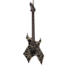 B.C. Rich Warlock Legacy with Floyd Rose Electric Guitar - Black Crackle