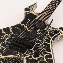 B.C. Rich Warlock Legacy with Floyd Rose Electric Guitar - Black Crackle