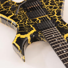 B.C. Rich Warlock Legacy with Kahler Electric Guitar - Yellow Crackle