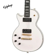 Epiphone Matt Heafy Les Paul Custom Origins 7-String Left-Handed Electric Guitar, Case Included - Bone White