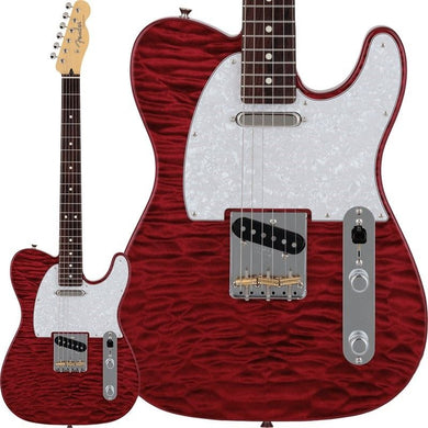 [PREORDER] Fender Japan Hybrid II Telecaster Electric Guitar w/Quilt Maple Top, RW FB, Red Beryl