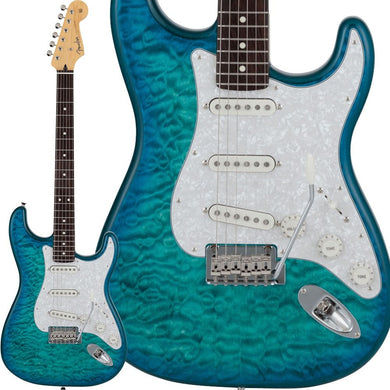 [PREORDER] Fender Japan Hybrid II Ltd Ed Stratocaster Electric Guitar w/Quilt Maple Top, RW FB, Aquamarine