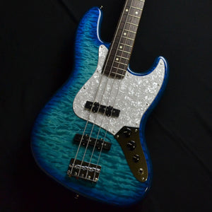 [PREORDER] Fender Japan Hybrid II Jazz Bass Guitar w/Quilt Maple Top, RW FB, Aquamarine