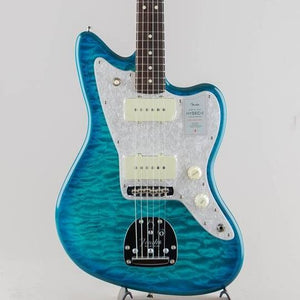 [PREORDER] Fender Japan Hybrid II Jazzmaster Electric Guitar w/Quilt Maple Top, RW FB, Quilt Aquamarine