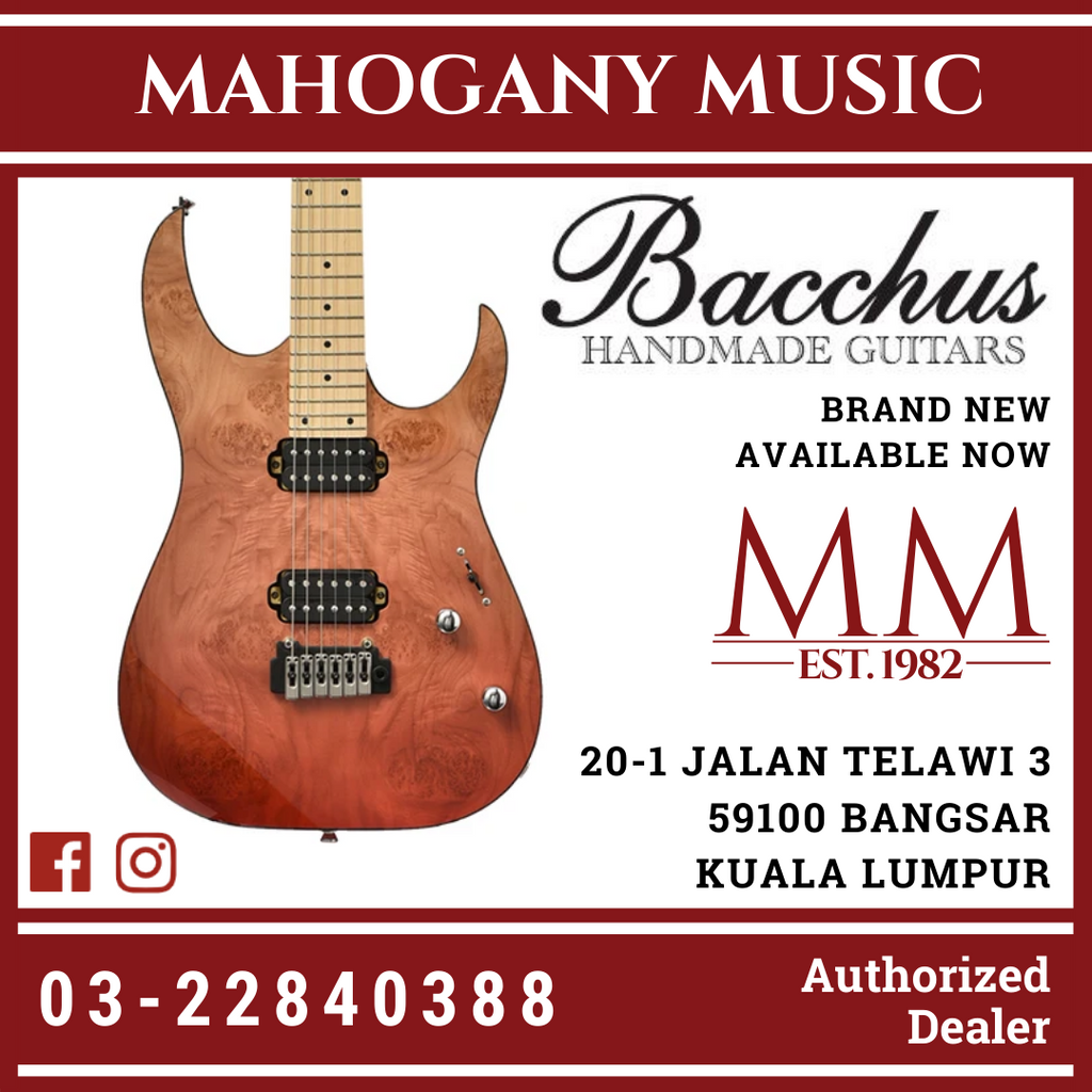Bacchus GRACE-FT BM -RED-GRD Electric Guitar – Mahogany Music