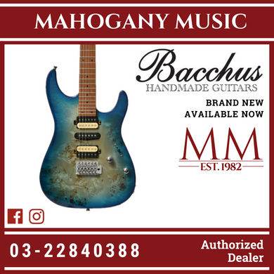 Bacchus IMPERIAL24-BP-RSM/M Universe Series Roasted Maple Electric Guitar, Blue Burst