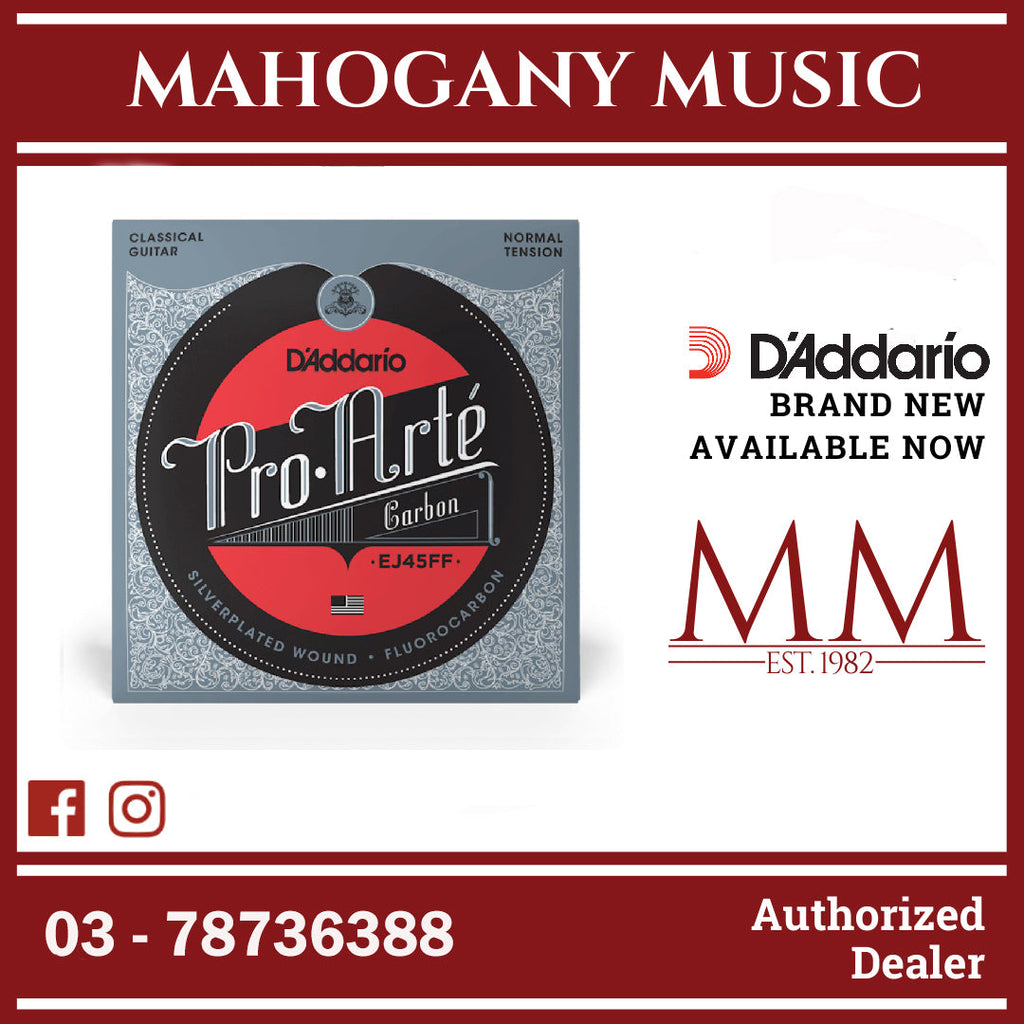 D'Addario EJ45FF ProArté Carbon Classical Guitar Strings, Normal Tens