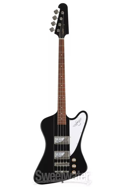 Epiphone Thunderbird 60s Bass Guitar, Ebony – Mahogany Music