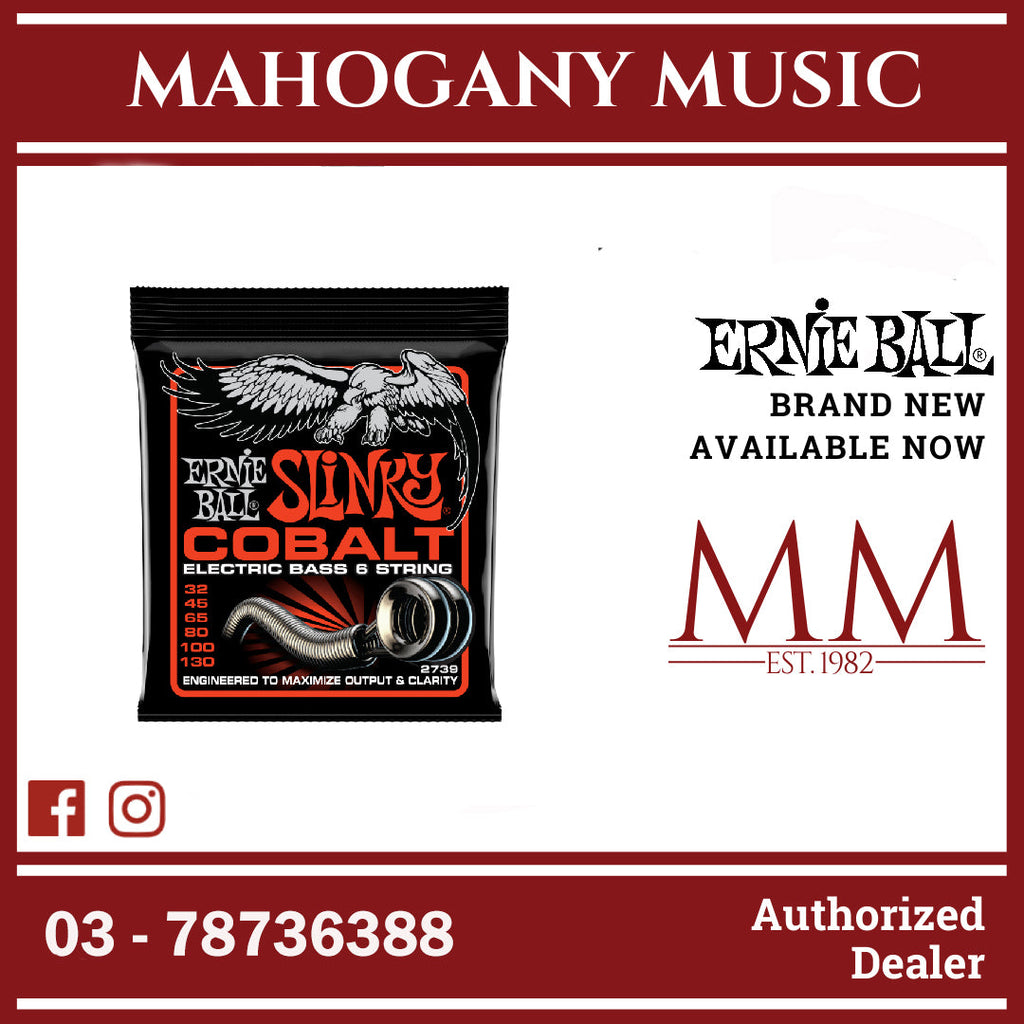 Ernie Ball P02739 Slinky Cobalt 6String Electric Bass Strings, 32130