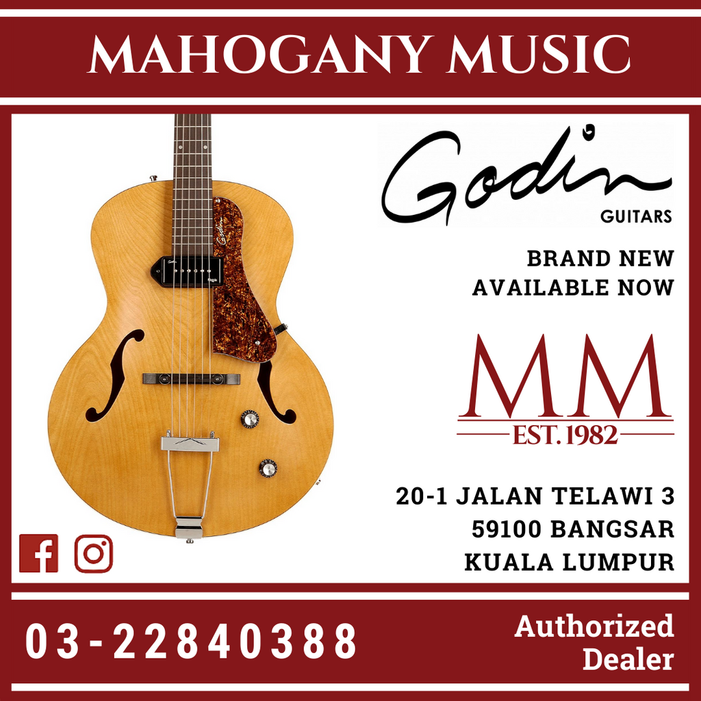 Godin 5th Avenue Kingpin P90 Natural Electric Guitar Mahogany Music