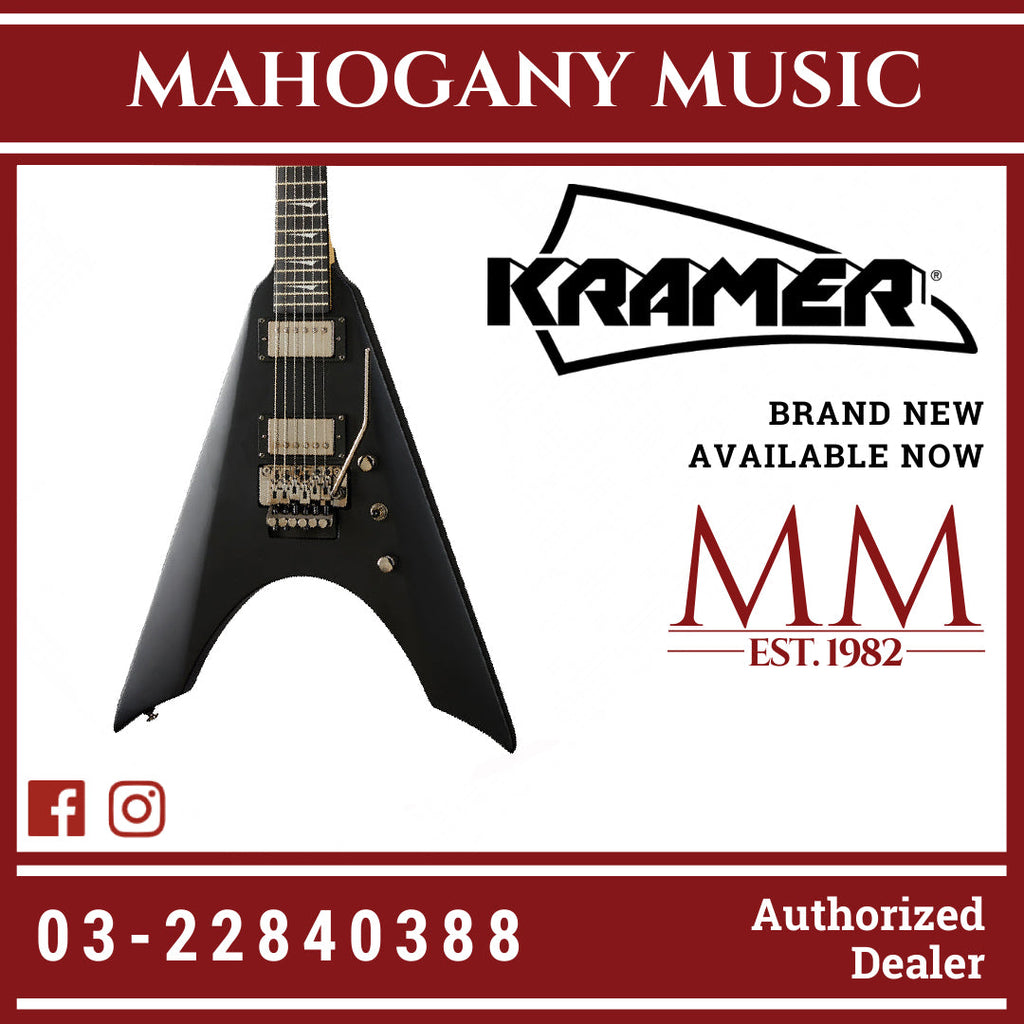 Kramer Nite-V Floyd Rose Electric Guitar - Satin Black – Mahogany