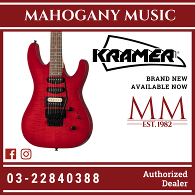 Kramer Striker Figured HSS Electric Guitar, Floyd Rose - Transparent Red