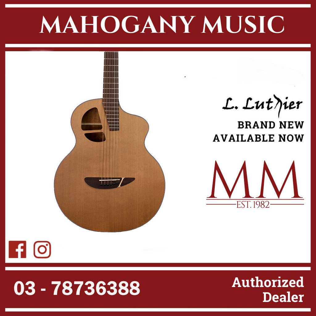 L.Luthier Le Light St Solid Cedar Acoustic Guitar – Mahogany Music