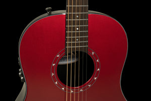 Ovation 1516VRM-G E-Acoustic Guitar Pro Series Ultra Mid-Depth Non-Cutaway Vampira Red