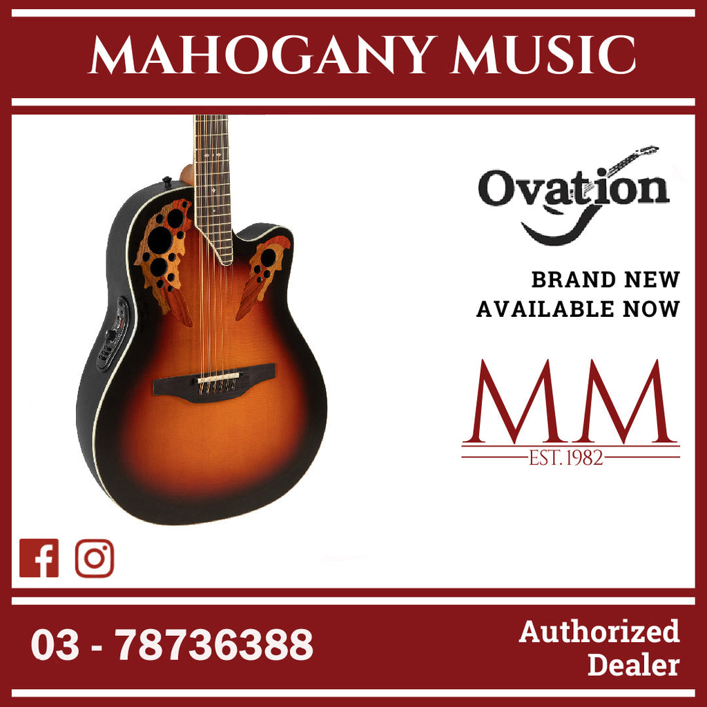 Ovation 2758AX-NEB-G E-Acoustic Guitar Standard Elite Deep Contour Cut ...