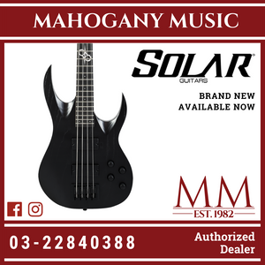 Solar AB2.4BOP Black Open Pore Bass Guitar