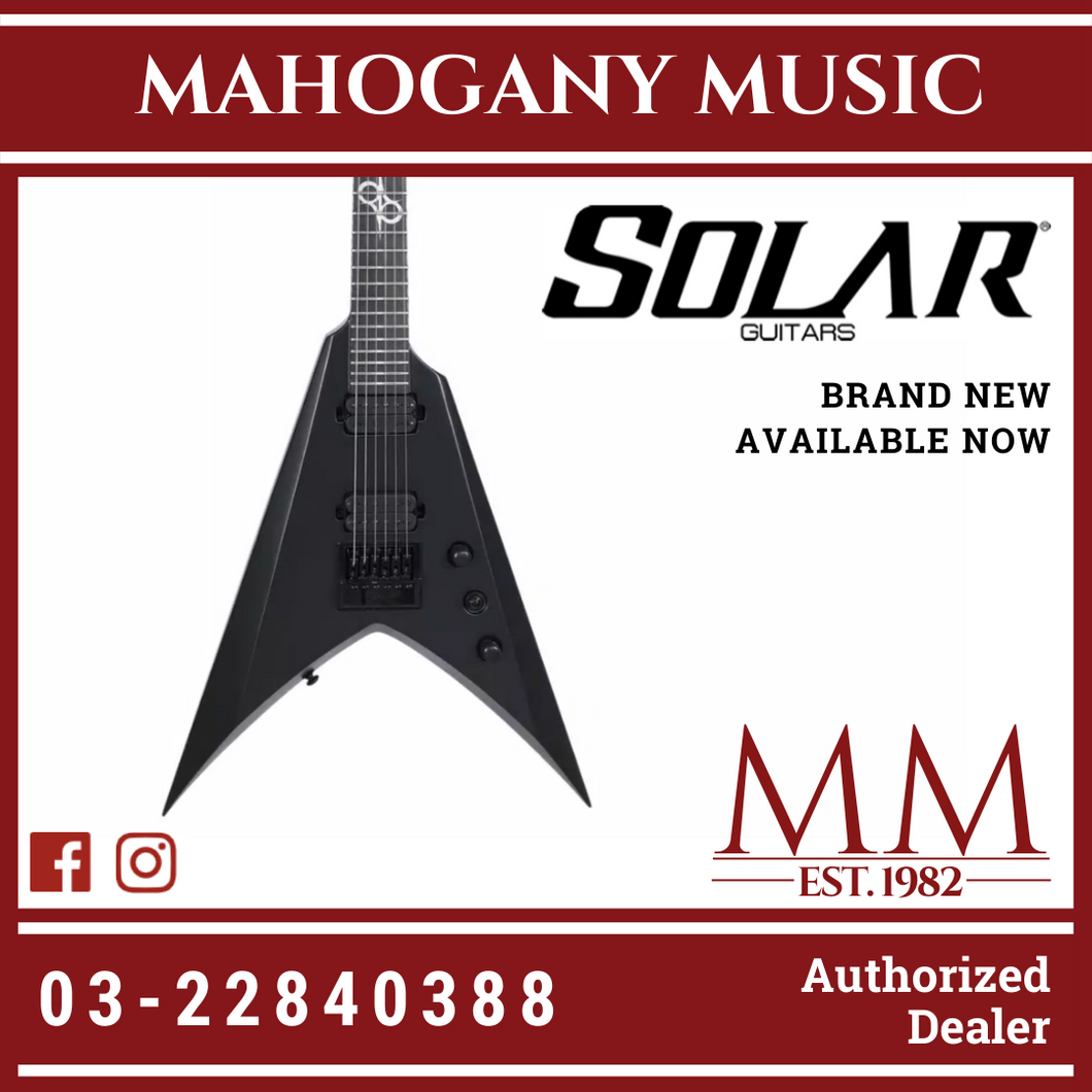 Solar V1.6C Carbon BK Matte Electric Guitar