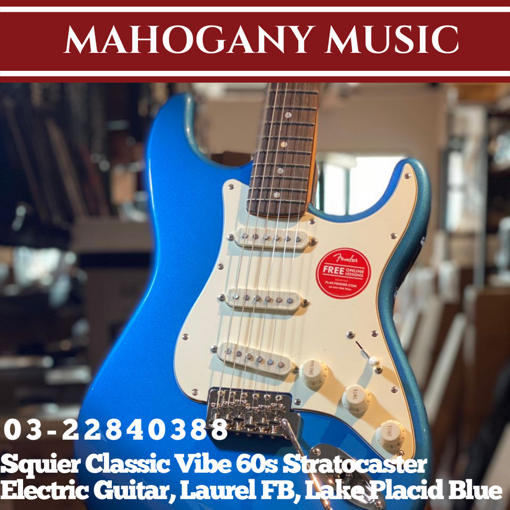 Squier classic vibe 60s stratocaster electric guitar shop lake placid blue