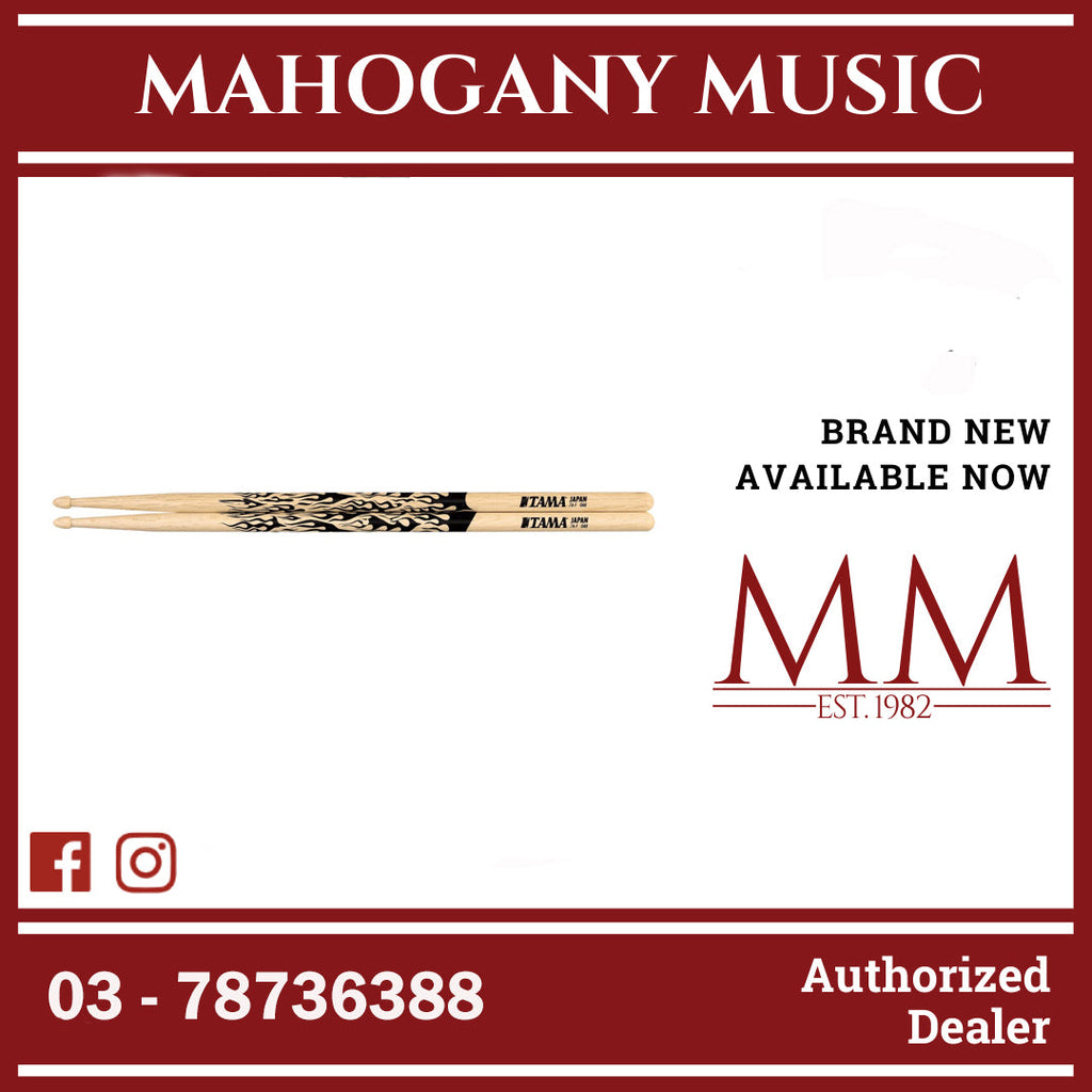 Tama Rhythmic Fire Sticks O7A-F-BR, zwart met roodem Muster - Drumsticks