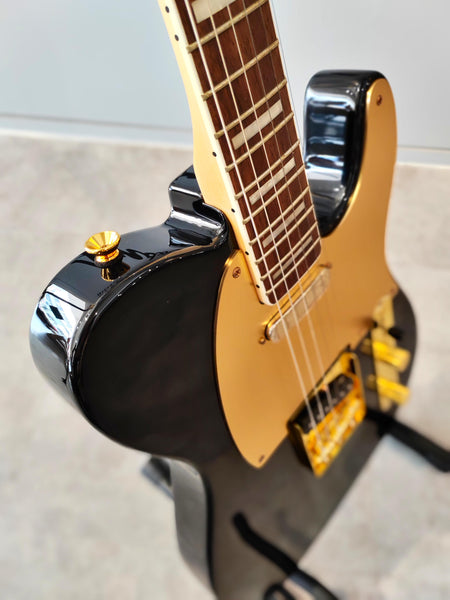 Unveiling the Elegance of the Squier 40th Anniversary Gold Edition Telecaster Electric Guitar in Black