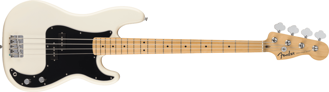 [PREORDER] Fender Standard Precision Bass Guitar, Maple FB, Olympic White