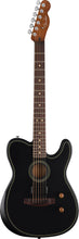 Fender Acoustasonic Standard Telecaster Electric Guitar, RW FB, Black