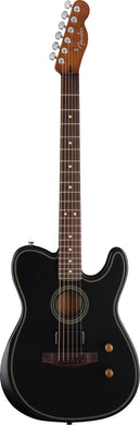 Fender Acoustasonic Standard Telecaster Electric Guitar, RW FB, Black