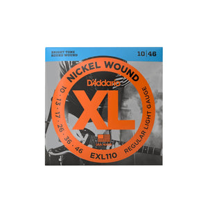 D'Addario EXL110 XL Nickel Wound Electric Guitar Strings, Regular Light, 10-46 Gauge