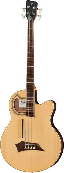 [PREORDER] Warwick RockBass Alien Deluxe Hybrid Thinline 4-String Bass Guitar, Natural Transparent Satin