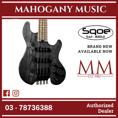 SQOE SEBS990 Active & Passive Headless Short Scale Bass Black