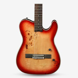 SQOE Spain SEGD600 Nylon Electric Guitar with Piezo Pickups ( SEGD / SEGD-600 / SEGD 600 ) Cherry Sunburst