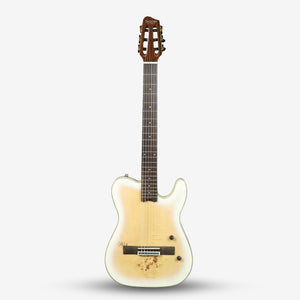 SQOE Spain SEGD600 Nylon Electric Guitar with Piezo Pickups ( SEGD / SEGD-600 / SEGD 600 ) White