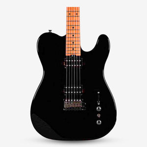 SQOE SETL450 HH Canadian Roasted Maple Fretboard Telecaster with Tremolo Electric Guitar ( SETL / SETL-450 / SETL 450 ) Black