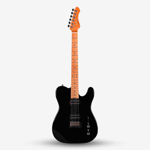 SQOE SETL450 HH Canadian Roasted Maple Fretboard Telecaster with Tremolo Electric Guitar ( SETL / SETL-450 / SETL 450 ) Black