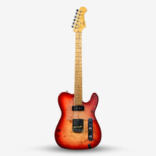 SQOE SETL550 Burl Mahogany with Roasted Maple Fretboard Telecaster Electric Guitar ( SETL / SETL-550 / SETL 550 / Tele ) Cherry Sunburst