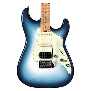 SQOE SEST800 HSS Roasted Maple Series Electric Guitar ( SEST / SEST-800 / ST 800 ) Silver Blue