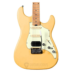 SQOE SEST800 HSS Roasted Maple Series Electric Guitar ( SEST / SEST-800 / ST 800 ) Yellow
