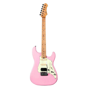 SQOE SEST800 HSS Roasted Maple Series Electric Guitar ( SEST / SEST-800 / ST 800 ) pink