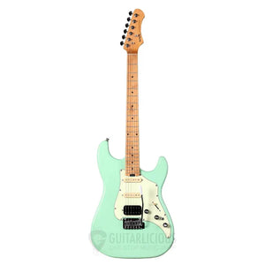 SQOE SEST800 HSS Roasted Maple Series Electric Guitar ( SEST / SEST-800 / ST 800 ) green