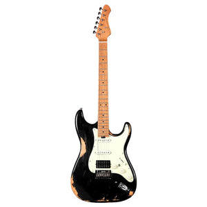 SQOE SEST960 HSS Roasted Maple Relic Series Electric Guitar ( SEST / SEST-960 / ST 960 ) black