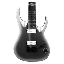 SQOE SEIB7S 7 String with Roasted Maple Neck Electric Guitar ( Humbucker / SEIB7S / SEIB - 7S) Satin Neon Silver