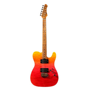 SQOE SETL900 HH Roasted Maple Series Telecaster Electric Guitar ( SETL 900 / SETL-900 ) Tequila Sunrise Surf
