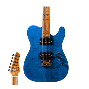 SQOE SETL900 HH Roasted Maple Series Telecaster Electric Guitar ( SETL 900 / SETL-900 ) Cobalt Blue